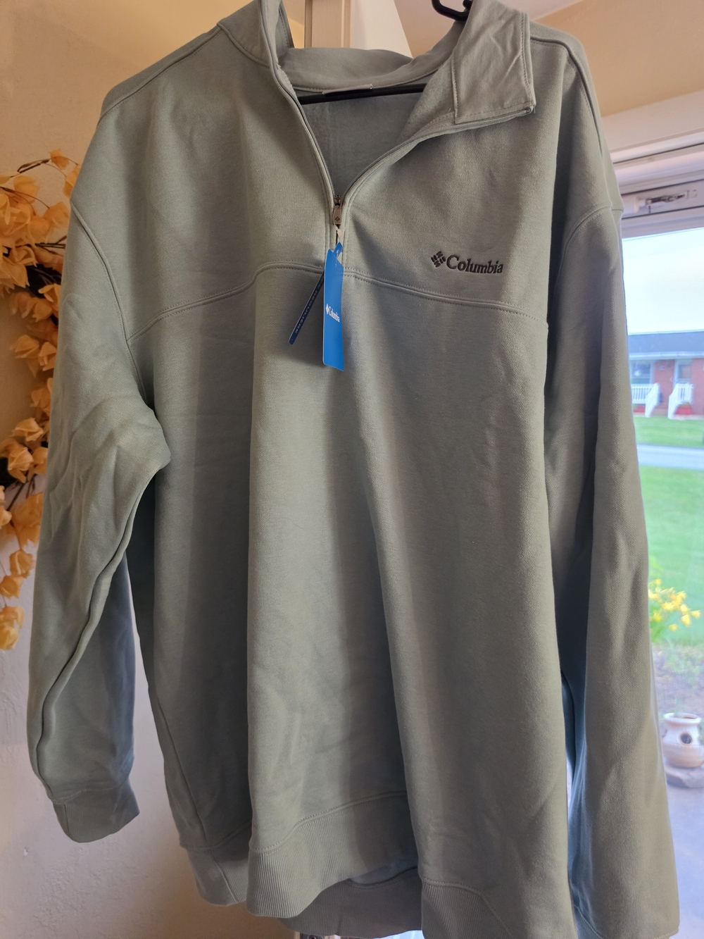 Columbia Quarter-Zip Fleece Pullover - Sage Green